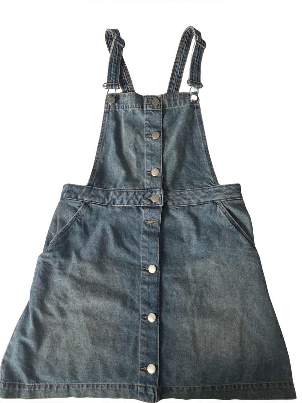 H&M Divided Overall Button-Front Dress